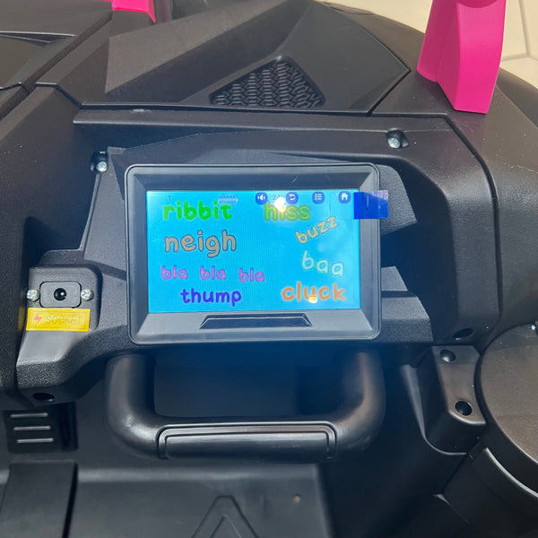 A Free Shipping Touch TV Monster UTV  Ages 1-10 24V Upgraded 14AH Rubber Tires, Razor , Giant Buggy , Leather Seats off road Pink Pick Up & Save Barbie pink