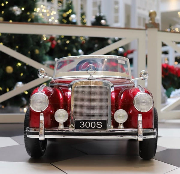 💯 Free Shipping  LICENSED  MERCEDES CLASSIC 300 S UPGRADED 12V 7AH PARENTAL REMOTE, RUBBER TIRES AND LEATHER SEAT AGES 1-4