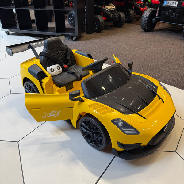 Touch TV Maserati Ride on AGES 1-4 with Remote leather Seat Rubber Tires yellow