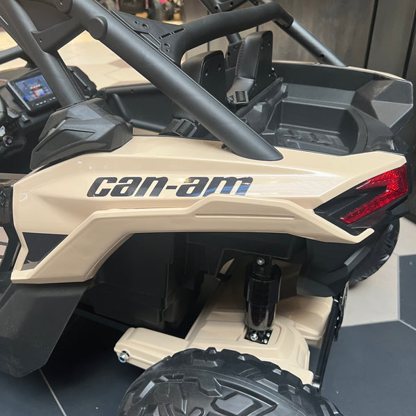 1 Free Shipping Touch Screen TV 48V 2 Seater Ride on Mp4 UTV , Licensed Can-Am Electric Off-Road Car, 4WD Kids Truck Parental Remote Control, 2 x 24V Batteries, 4 * 200W Motor, 23" Large Seat, EVA Tires, Spring Suspension, Khaki