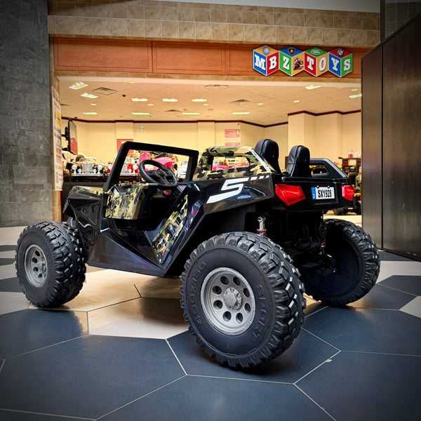 TOUCH TV CLASH 24V ADJUSTABLE SEAT PARENTAL REMOTE RUBBER TIRES 4X4 LETHER SEAT 5 POINT SEAT BELT FAN Code : $100 pickup