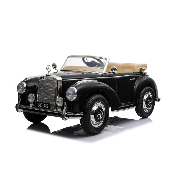 💯 Free Shipping  LICENSED  MERCEDES CLASSIC 300 S UPGRADED 12V 7AH PARENTAL REMOTE, RUBBER TIRES AND LEATHER SEAT AGES 1-4