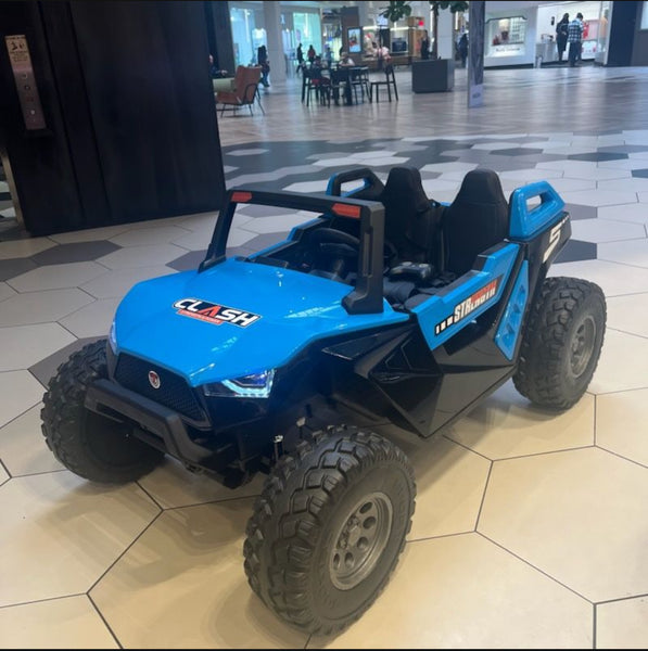 FREE SHIPPING šTOUCh SCREEN BLUETOOTH 24V CLASH BUGGY RIDE ON GIANT UTV TOY ADJUSTABLE SEAT PARENTAL REMOTE RUBBER TIRES 4X4 LETHER SEAT 5 POINT SEAT BELT FAN  Coupon Code $100 Pickup