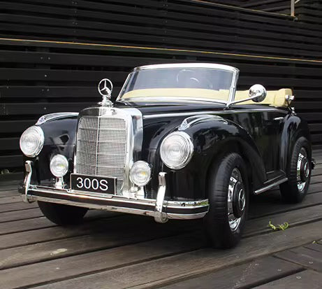 💯 Free Shipping  LICENSED  MERCEDES CLASSIC 300 S UPGRADED 12V 7AH PARENTAL REMOTE, RUBBER TIRES AND LEATHER SEAT AGES 1-4