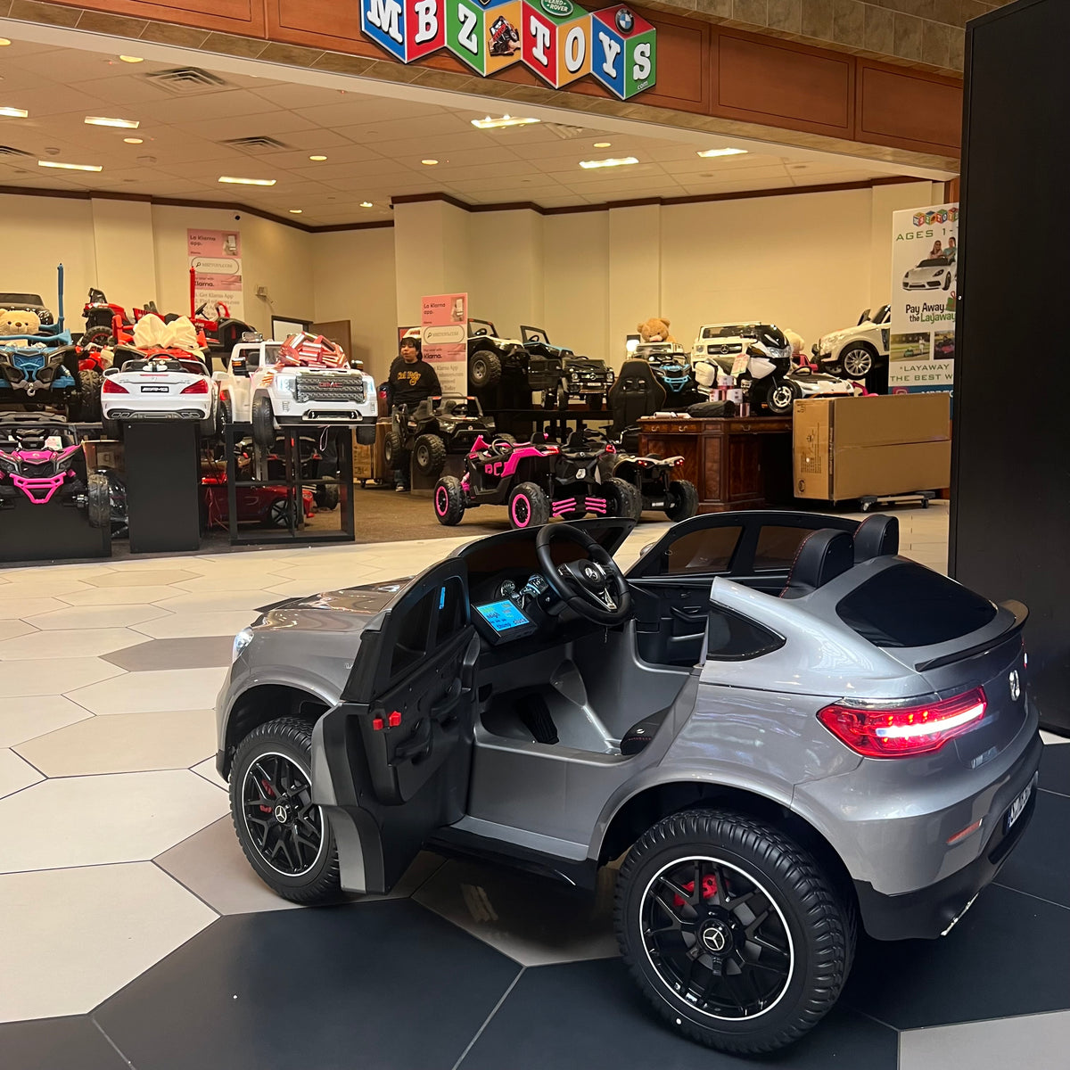 24V Touch TV Mercedes GLC Two Seater Fully Upgraded Rubber Tires Leath MBZ