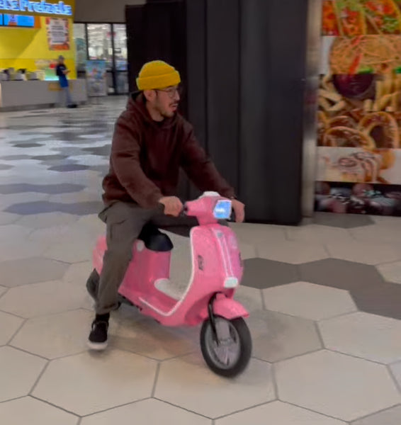 Free Shipping 24V 9AM XL electric Scooter ages 6-14 Real Air Tires Pink