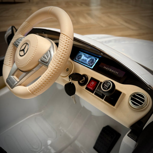 💯 Free Shipping  Touch TV Licensed Maybach Sport Ride on Rubber Tires ages 1-4 Leather Seat 12v 7 AH