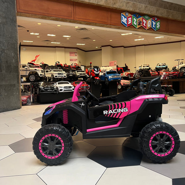 2 Free Shipping 
Monster UTV Massive 24V 14AH Touch TV Rubber Tires, Leather Seats Ages 1-10 PINK Store pick up & Save