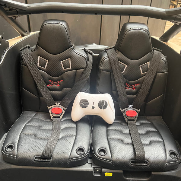 1 Free Shipping Touch Screen TV 48V 2 Seater Ride on Mp4 UTV , Licensed Can-Am Electric Off-Road Car, 4WD Kids Truck Parental Remote Control, 2 x 24V Batteries, 4 * 200W Motor, 23" Large Seat, EVA Tires, Spring Suspension, Khaki
