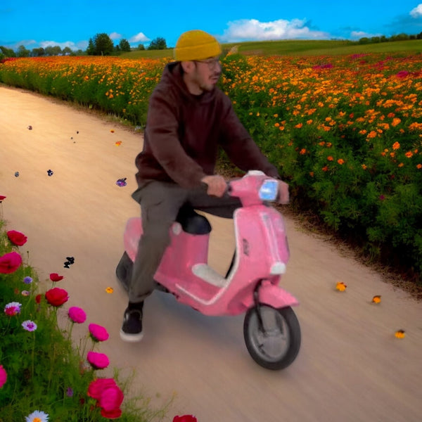 Free Shipping 24V 9AM XL electric Scooter ages 6-14 Real Air Tires Pink