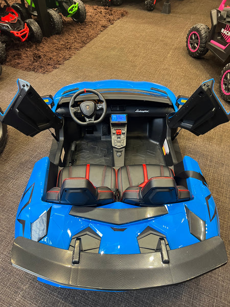 FREE SHIPPING π Touch Tv Giant Lamborghini Aventador Mini EV Brushless  200w motor differential 24V 14AH massive battery quite ride Real π & Rims Ride-On Go Cart Largest In The World 200lbs box