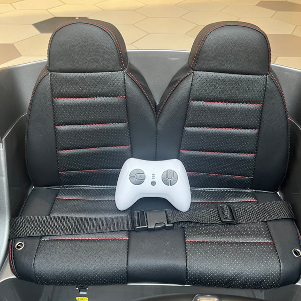 💯 Free Shipping 
24V Touch TV Mercedes GLC Two Seater Fully Upgraded Rubber Tires Leather Seats 4x4 Remote Silver Painted Metallic