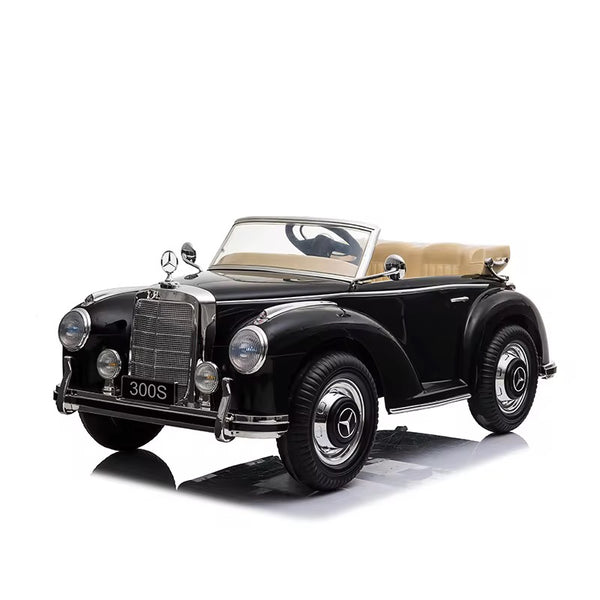 💯 Free Shipping  LICENSED  MERCEDES CLASSIC 300 S UPGRADED 12V 7AH PARENTAL REMOTE, RUBBER TIRES AND LEATHER SEAT AGES 1-4
