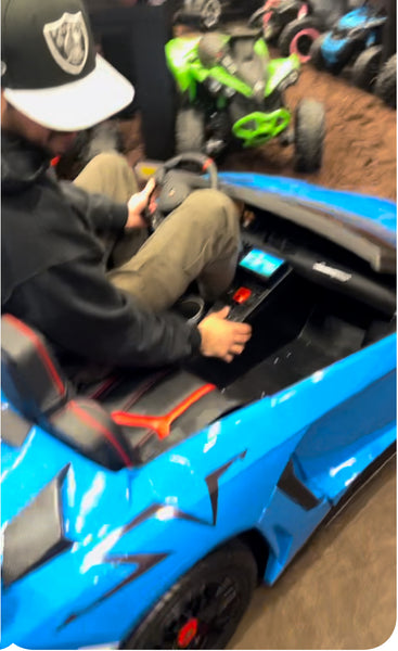 FREE SHIPPING π Touch Tv Giant Lamborghini Aventador Mini EV Brushless  200w motor differential 24V 14AH massive battery quite ride Real π & Rims Ride-On Go Cart Largest In The World 200lbs box