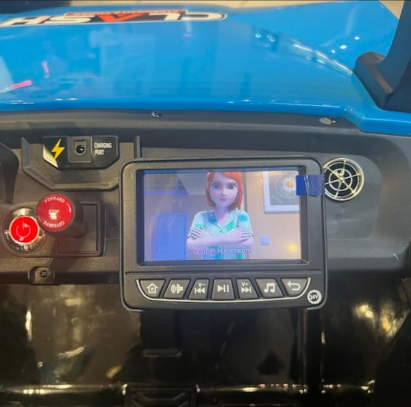 FREE SHIPPING šTOUCh SCREEN BLUETOOTH 24V CLASH BUGGY RIDE ON GIANT UTV TOY ADJUSTABLE SEAT PARENTAL REMOTE RUBBER TIRES 4X4 LETHER SEAT 5 POINT SEAT BELT FAN  Coupon Code $100 Pickup
