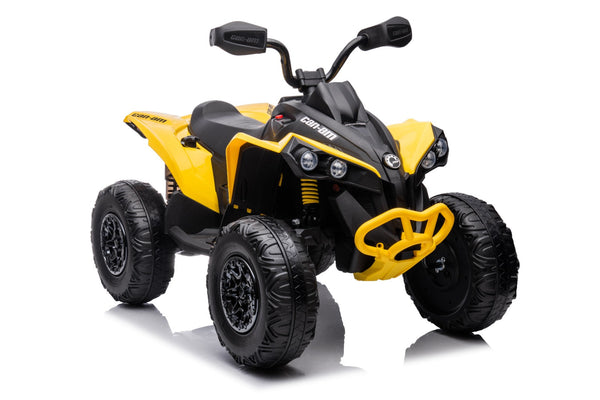 TOUCH TV REMOTE LICENSED CAN-AM RIDE ON EVA TOUCH TV TIRES LEATHER SEAT 4 X 4 WITH PARENTAL REMOTE OR PRESS ON PEDAL AND GO…AGES 2-5