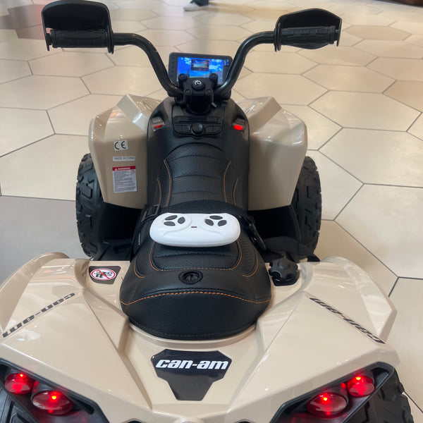 💯 Free Shipping 
Touch TV Licensed Can Am Quad Ride on with Remote or Manual Use Rubber Tires Leather Seat 4x4 Ages 2-5 Khaki Tan Store pick up & Save