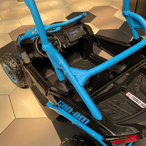 Pick up 1 Free Shipping 48 Volt 2  Seater Ride on Touch Screen TV Mp4 UTV Car, Licensed 48 Volt Can-Am Electric Off-Road Car, 4WD parental Remote Control, 2 x 24V Batteries, 4 * 200W Motor, 23" Large Seat, EVA Tires, Razor Polaris UTV
