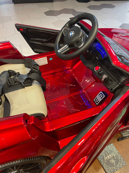 💯 Free Shipping 
TOUCH TV LICENSED METALLIC BMW M5 UPGRADED 24V  WITH TOUCH TV, PARENTAL REMOTE, RUBBER TIRES AND LEATHER SEAT AGES 1-4 AND SMALL ADULT SPRAY PAINTED RED