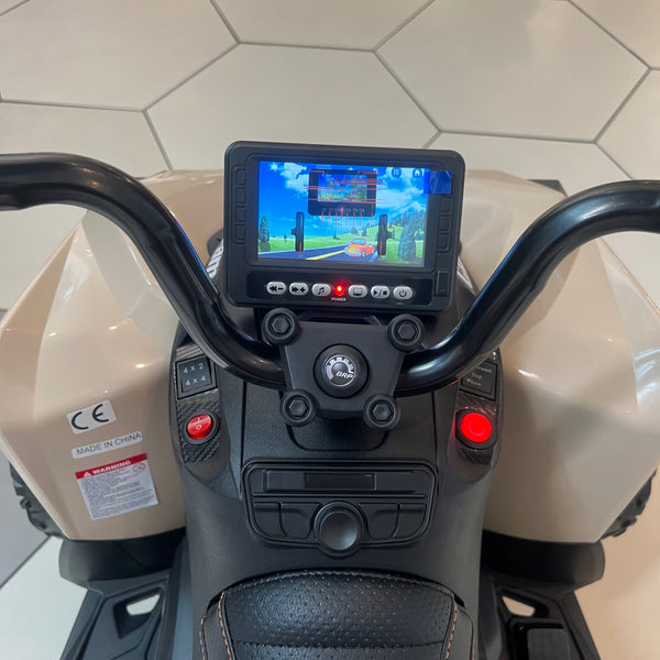 💯 Free Shipping 
Touch TV Licensed Can Am Quad Ride on with Remote or Manual Use Rubber Tires Leather Seat 4x4 Ages 2-5 Khaki Tan Store pick up & Save