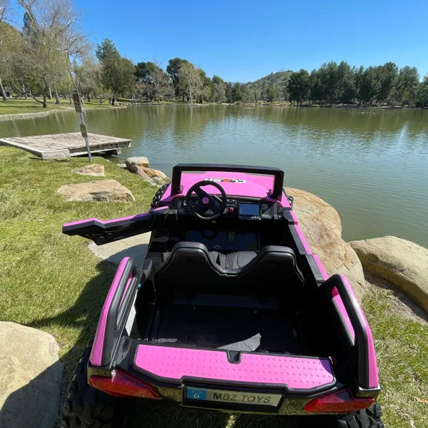 š TOUCH SCREEN BLUETOOTH 24V CLASH BUGGY RIDE ON GIANT UTV TOY ADJUSTABLE SEAT PARENTAL REMOTE RUBBER TIRES 4X4 LETHER SEAT 5 POINT SEAT BELT FAN Store pick up & Save Coupon Code $100 Pickup