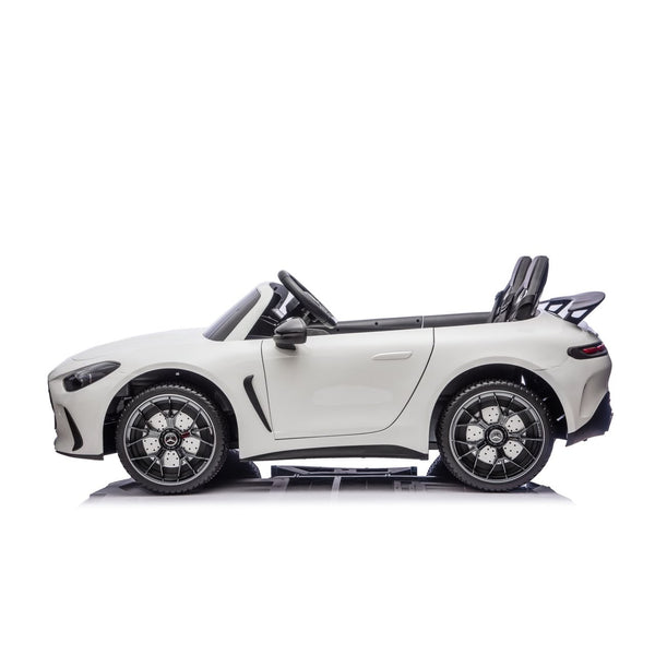 COMING SOON (OCT 25) PRE-ORDER NOW! 24V Mercedes AMG GT 63 Kids 2-Seater Ride On-Car with Remote Control and Detachable Touch TV- White