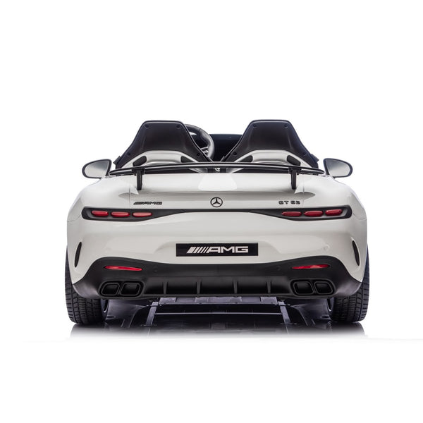 COMING SOON (OCT 25) PRE-ORDER NOW! 24V Mercedes AMG GT 63 Kids 2-Seater Ride On-Car with Remote Control and Detachable Touch TV- White