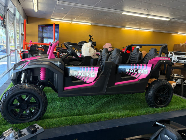 XXL Dune Buggy 48V Brushless Motor 4 Seater UTV Electric Ride on Car Kids ages 7 and up Text Alex 714 3504838 for Big pick up discounts @ California HOT PINK