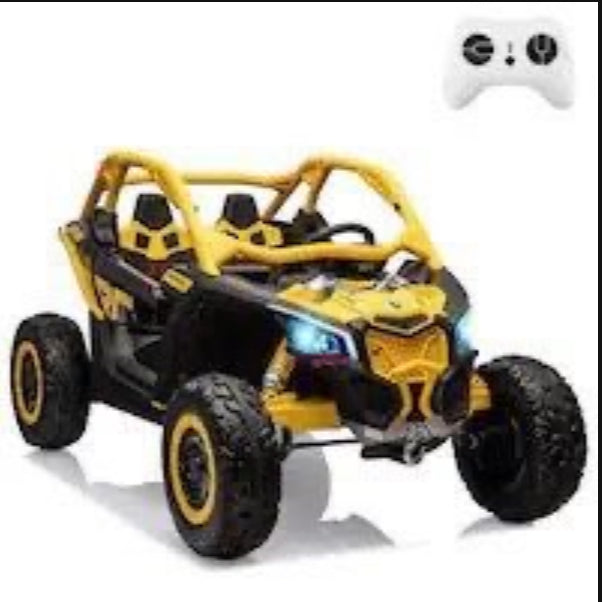 💯 Free Shipping 
48V 2 Seater Ride on Touch Screen TV Mp4 UTV Car, Licensed Can-Am Electric Off-Road Car, 4WD Kids Truck w/Remote Control, 2 x 24V Batteries, 4 * 200W Motor, 23" Large Seat, EVA Tires, Spring Suspension, Toys for Kids