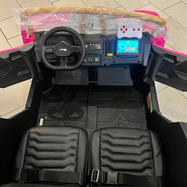 🎁 Free Shipping New Brand Touch TV wild Arctic Cat Ages 1-11 biggest 24V Upgraded 14AH Battery EQUIVALENT TO 2 x 24V BATTERIES Rubber Tires, Razor , Giant Buggy , Leather Seats off road Pink