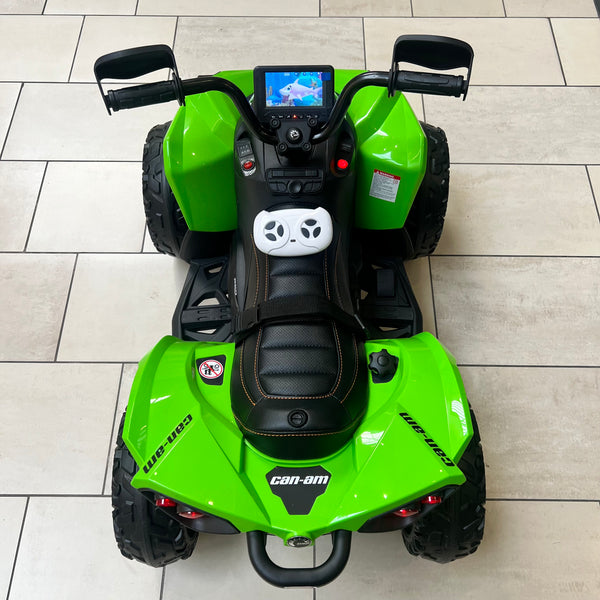 Can am Quad licensed Ride on with remote 4x4 Rubber Tires Leather Seat