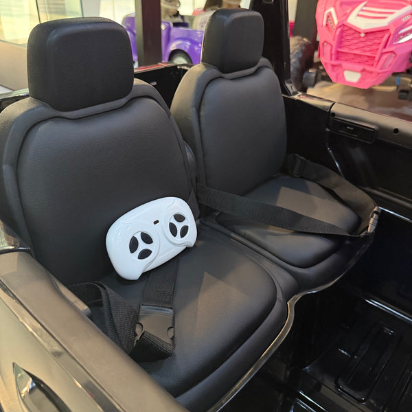 💯 Free Shipping  24V 2x12V TOUCH  TV LICENSED  GMC DENALI 2 SEAT PARENTAL REMOTE 4 MOTORS LEATHER SEAT RUBBER TIRES BLUETOOTH BLACK