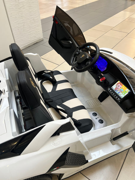 💯 Free Shipping 
TOUCH TV LICENSED LAMBORGHINI AVENTADOR 2 SEAT 24 VOLT DRIFT 4 MOTORS WITH REMOTE OVER-RIDE PAINTED WHITE