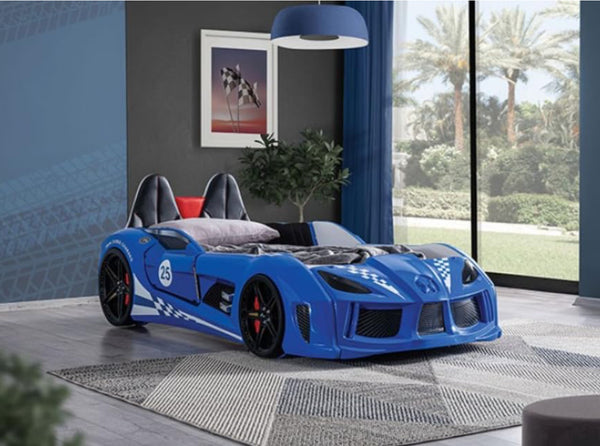 Sport Car Bed Blue Twin Size