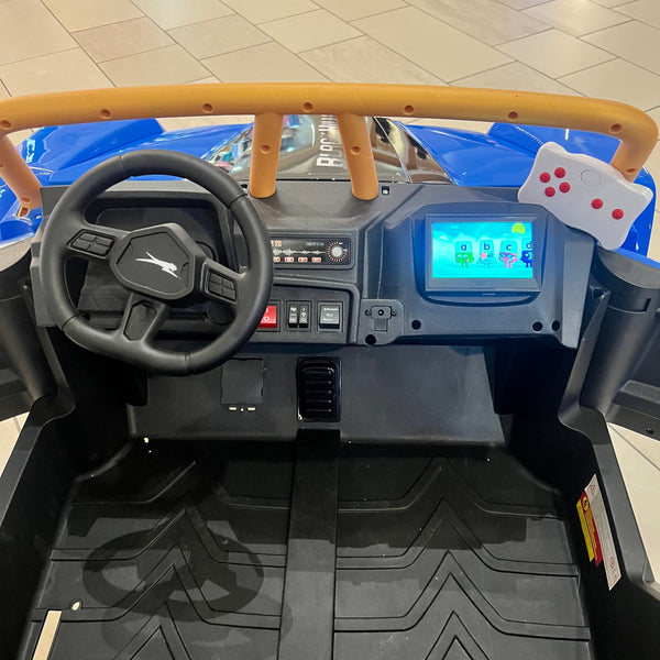 🎁 Free Shipping New Brand Touch TV wild Arctic Cat Ages 1-11 biggest 24V Upgraded 14AH Battery EQUIVALENT TO 2 x 24V BATTERIES Rubber Tires, Razor , Giant Buggy , Leather Seats off road Blue