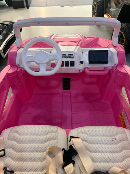 A Free Shipping Touch TV Monster UTV  Ages 1-10 24V Upgraded 14AH Rubber Tires, Razor , Giant Buggy , Leather Seats off road Pink Pick Up & Save Barbie pink TEXT 7143504838 for info
