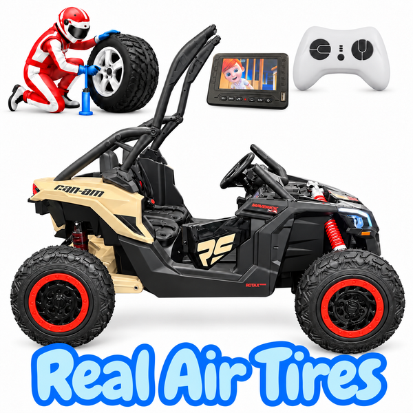 NEW Air Tires Free Shipping Oct 25th Pre order Touch Screen TV 48V 2 Seater Ride on Mp4 UTV , Licensed Can-Am Electric Off-Road Car, 4WD Kids Remote Control, 2 x 24V Batteries, 4 * 200W Motor, 23" Oct Text Alex for pick up discounts 7143504838