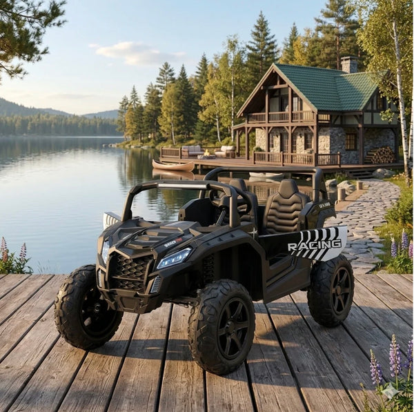 Package of two XXL 2-Seater Electric Ride-On UTV – Tubeless Air Tires, Rear Differential  Brushless Motor in