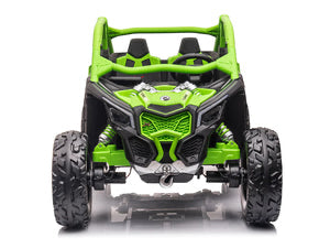 IN STOCK FREE ATV COVER  TOUCH SCREEN TV 48V  CAN - AM LICENSED RIDE ON CAN AM GIANT UTV TOY 2x 24v BATTERIES PARENTAL REMOTE RUBBER TIRES 4X4 LETHER SEAT 3 POINT SEAT BELT - GREEN RS LIMITED INVENTORY