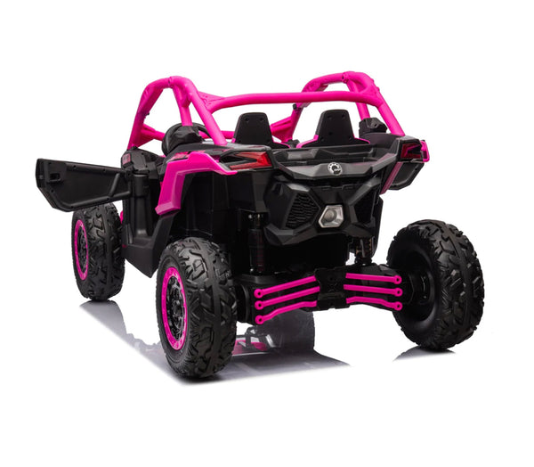 🎁 PRE ORDER DISCOUNT  EXPIRES SOON NOT IN STOCK TILL NOVEMBER 25th FREE ATV COVER  TOUCH SCREEN TV 48V  CAN - AM LICENSED RIDE ON CAN AM GIANT UTV TOY 2x 24v BATTERIES PARENTAL REMOTE RUBBER TIRES 4X4 LETHER SEAT 3 POINT SEAT BELT - PINK  ETA 12/4