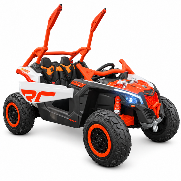 NEW ARRIVAL: ETA OCT 25th Orange Licensed Can-Am 48V Two-Seater Ride-On UTV with Real Air Tires, MP4 Touchscreen, 4WD & Parental Remote Text Alex 7143504838  pick up discounts @ California