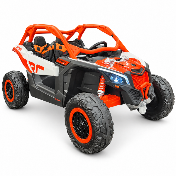 NEW ARRIVAL: Orange Licensed Can-Am 48V Two-Seater Ride-On UTV with Real Air Tires, MP4 Touchscreen, 4WD & Parental Remote