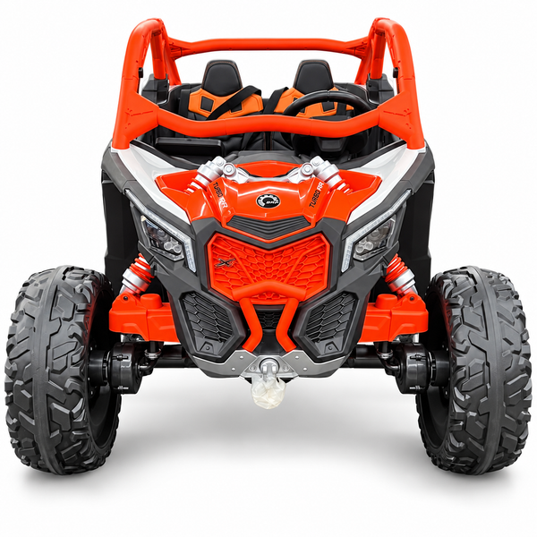 NEW ARRIVAL: Orange Licensed Can-Am 48V Two-Seater Ride-On UTV with Real Air Tires, MP4 Touchscreen, 4WD & Parental Remote