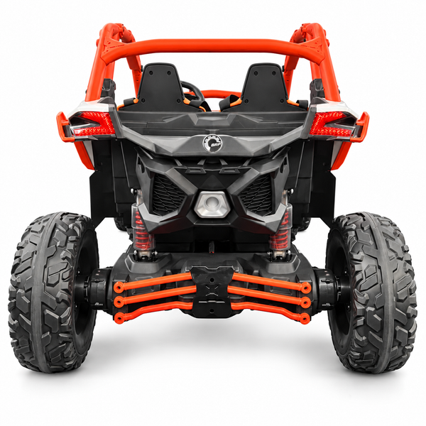 NEW ARRIVAL: Orange Licensed Can-Am 48V Two-Seater Ride-On UTV with Real Air Tires, MP4 Touchscreen, 4WD & Parental Remote