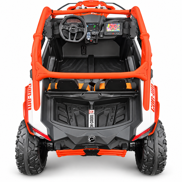 NEW ARRIVAL: Orange Licensed Can-Am 48V Two-Seater Ride-On UTV with Real Air Tires, MP4 Touchscreen, 4WD & Parental Remote