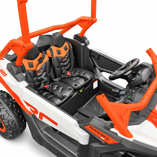 NEW ARRIVAL: Orange Licensed Can-Am 48V Two-Seater Ride-On UTV with Real Air Tires, MP4 Touchscreen, 4WD & Parental Remote