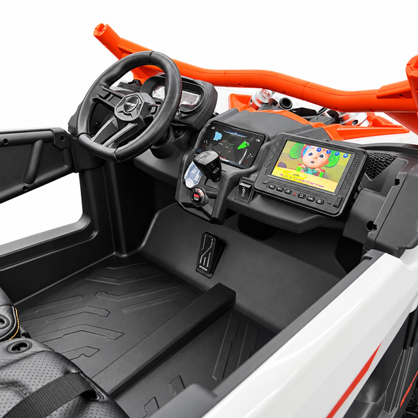 NEW ARRIVAL: Orange Licensed Can-Am 48V Two-Seater Ride-On UTV with Real Air Tires, MP4 Touchscreen, 4WD & Parental Remote