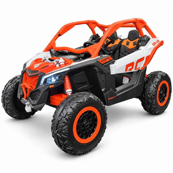 NEW ARRIVAL: Orange Licensed Can-Am 48V Two-Seater Ride-On UTV with Real Air Tires, MP4 Touchscreen, 4WD & Parental Remote