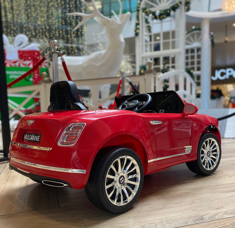 💯 Free Shipping 
Licensed Bentley Mulsanne Leather Seat Rubber Tires Parental  Remote 12V 7AH Red