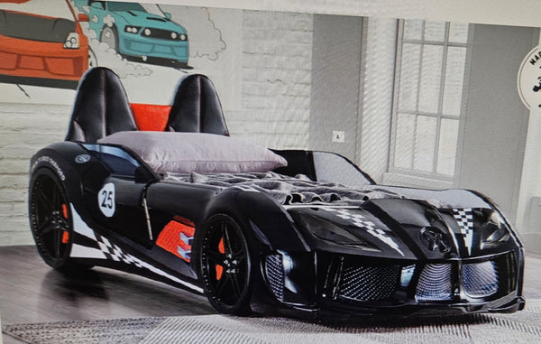 Sport Car Bed Black Twin Size